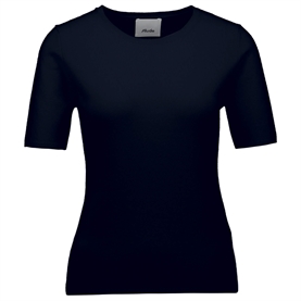 Allude Kortærmet Cashmere Strik, Sort